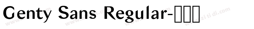 Genty Sans Regular字体转换